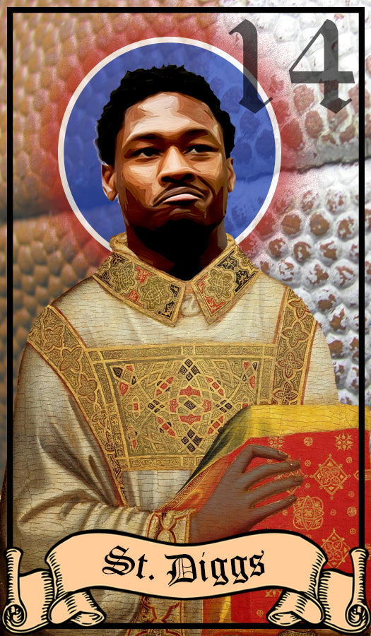 Stefon Diggs Prayer Candle – Tainted Saint LLC