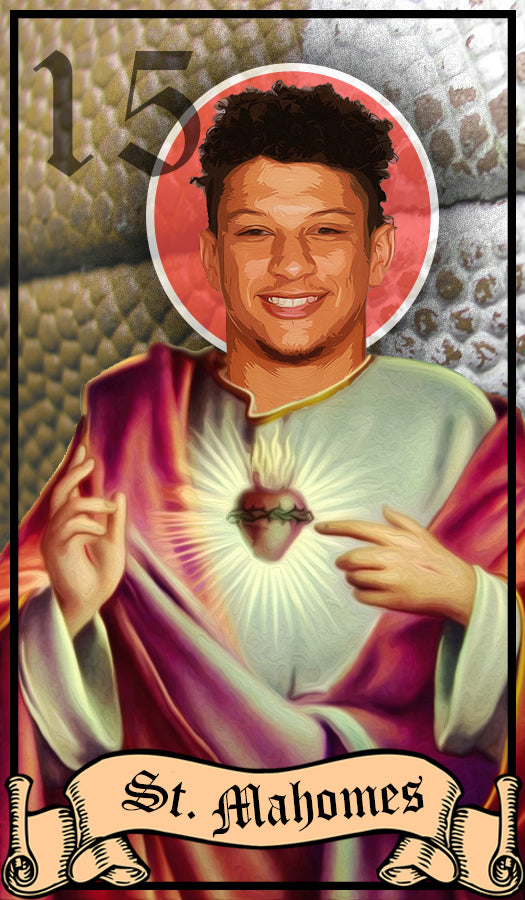 Patrick Mahomes Prayer Candle – Tainted Saint LLC